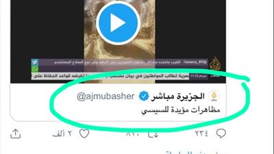 الجزيرة مباشر تذيع تظاهرات مؤيدة للرئيس السيسي والدولة المصرية من امام المنصة
