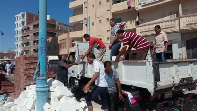 إزالة اسوار واشغالات تعدى على شارع ابنى بيتك بعلم الروم والشارع الجديد