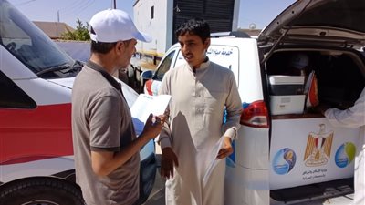 مياه مطروح تشارك في قافلة مطروح الخير بمنطقة القصر