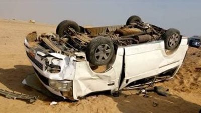 إصابة 6 إثر انقلاب سيارة ميكروباص بأطفيح