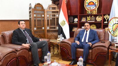 محافظ مطروح يستقبل الدكتور عمرو المصري رئيس جامعة مطروح الجديد