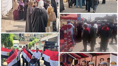 سيدات الخدمات الاداريةوالاجتماعية والمعاقين بمقدمةانتخابات الشيوخ