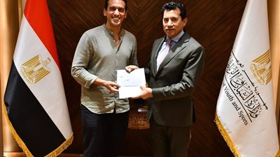 وزير الرياضة يلتقى أحمد الجندي ويبحث استعداداته للمرحلة المقبلة