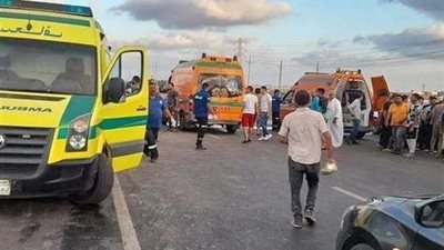 مصرع وإصابة 51 في حادث اصطدام أتوبيس بشاحنة نقل ببني سويف