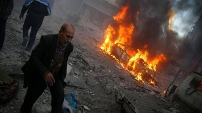 انفجار سيارة مفخخة في حي المزة في دمشق
