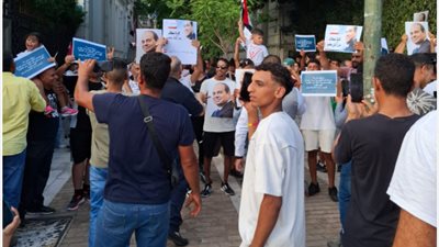الجالية المصرية فى اليونان تنظم وقفة حضارية أمام سفارة مصر دعما لمؤسسات الدولة
