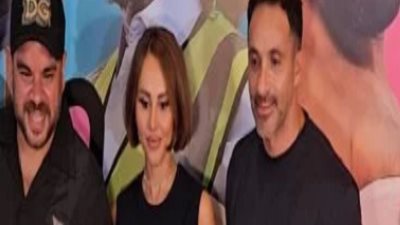 ياسمين رئيس برفقة زوجها فى العرض الخاص لفيلم 