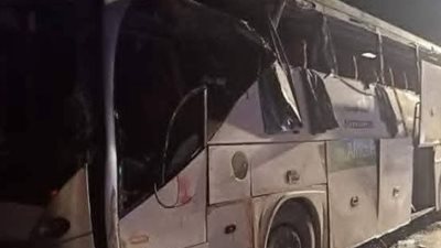 مصرع 3 وإصابة 38 فى انقلاب أتوبيس على صحراوي الأقصر