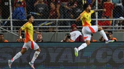 فنزويلا ضد كولومبيا .. شاهد الشوط الأول ينتهي بالتعادل 2-2
