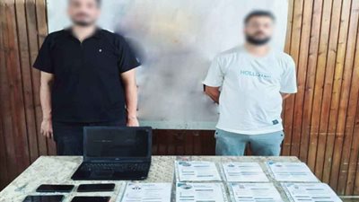 سقوط شخصين تخصصا فى النصب على المواطنين بزعم تسفيرهم للخارج