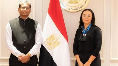 مايا مرسي تبحث مع السفير الهندي التعاون في التمكين الاقتصادي