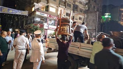 الجيزة تشن حملات لرفع التعديات بشوارع العريش وخالد أمين وفيصل