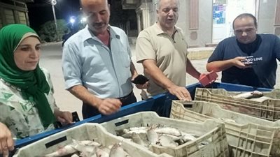 ضبط اسماك غير صالحة للاستهلاك الآدمي بمركز مطوبس