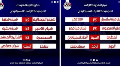 ميت سلسيل يفوز على ميت غمر وشباب الجمالية على شباب شها