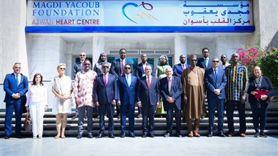وزير الخارجية يتفقد مركز مجدي يعقوب للقلب بأسوان برفقة وزراء أفارقة