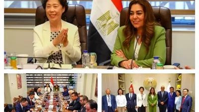 وزيرة التنمية تبحث مع وفد صيني تغزيز التعاون المشترك
