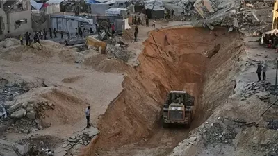 عمليات بحث مكثفة عن جثث المحتجزين فى القطاع