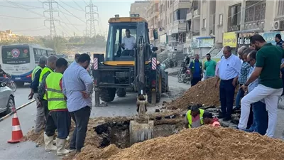 محافظ الجيزة: جاري إصلاح كسر بخط مياه في حدائق الأهرام