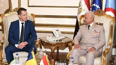 الفريق أول عبد المجيد صقر القائد العام للقوات المسلحة يلتقى وزير الدفاع الرومانى