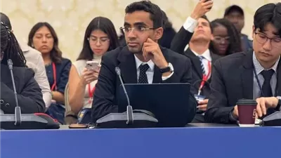 تمثيل الطالب محمد نجيب من ابناء جامعة المنيا لشباب العالم