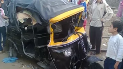 إصابة 5 طلاب فى تصادم بين دراجة نارية وتوك توك فى المنوفية
