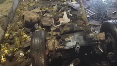 إصابة شخصين في تصادم سيارتين بطريق كفر حمزة – مسطرد بالقليوبية
