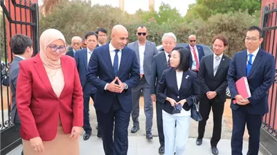 وزير التعليم يصطحب الأميرة أكيكو إلى المدرسة المصرية اليابانية