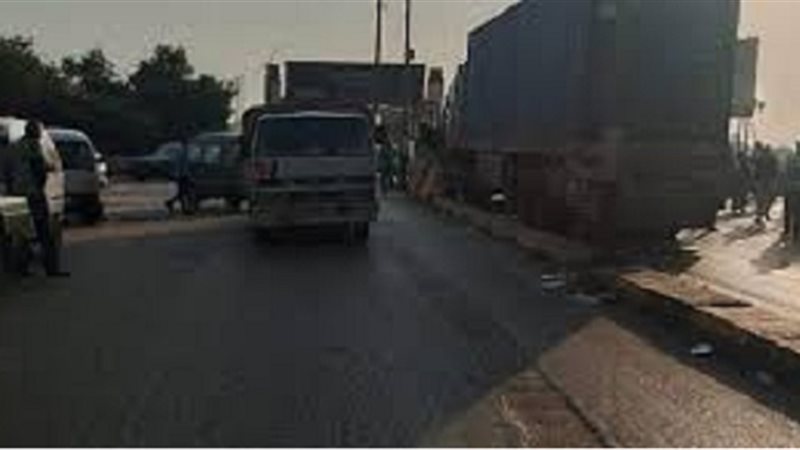 شلل مروري بمدخل بنها