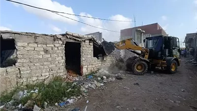 ازالة١١حالة تعدى على اراضى واملاك الدولة بنجع العرب