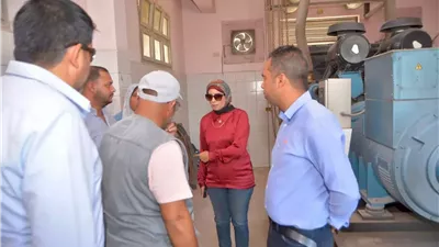 رئيس جهاز مدينة السويس الجديدة تتفقد محطة رفع PS1 للصرف الصناعي