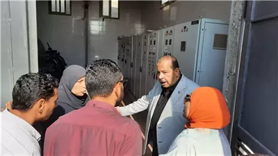 رئيس مياه دمياط يتفقد محطات 