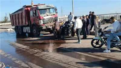 سيارة نقل تدهس 3 مدرسين فى كفر الشيخ