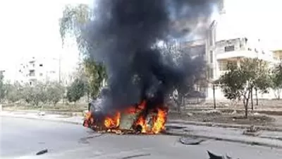 انفجار عبوة ناسفة بسيارة لقوى الأمن الداخلي في مدينة معدان بالرقة