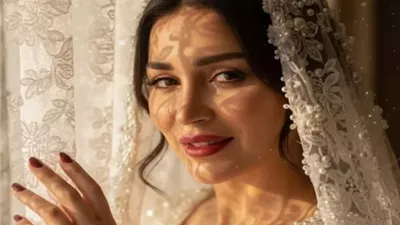 مي عزالدين بفستان زفاف تخطف الانظار