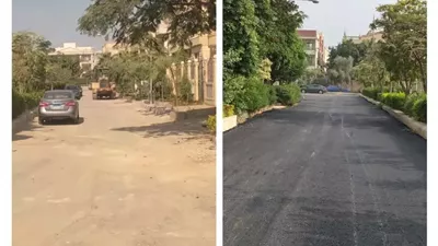 العبور تواصل رفع كفاءة الطرق والأرصفة بالحي الخامس