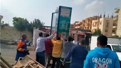 حملات يومية لإزالة الإشغالات داخل أحياء العبور .. صور