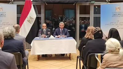 وزير الخارجية يلتقي أعضاء الجالية المصرية في ألمانيا