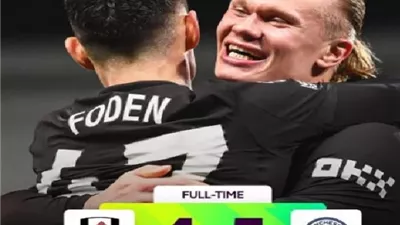 اهداف مباراة مانشستر سيتي وفولهام 5 - 4 .. فيديو