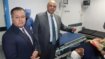 محافظ القليوبية يطمئن على مصابي حادث انهيار شدة خشبية ببنها