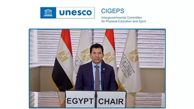 وزير الشباب يوجه الشكر للقيادة السياسية لدعم ترشحه رئيسًا للجنة الحكومية الدولية للتربية البدنية باليونسكو