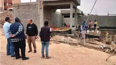 تكثيف الجهود لرفع نسب التنفيذ بمشروع الصرف الصحى بقرية غرب سهيل