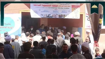 القافلة التنموية الشاملة لجامعة عين شمس تصل قنا