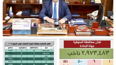 1042 مقرًا انتخابيًا ولجنة فرعية تستقبل 3 ملايين ناخب بالمنوفية