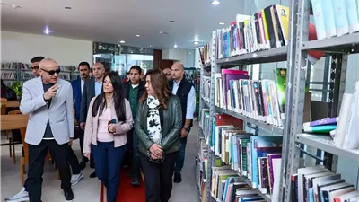 المشاط وعوض تتفقدان مكتبة مصر العامة في الأقصر (صور)