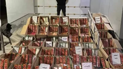 ضبط 800 ألف قطعة ألعاب نارية داخل ورشة بالفيوم