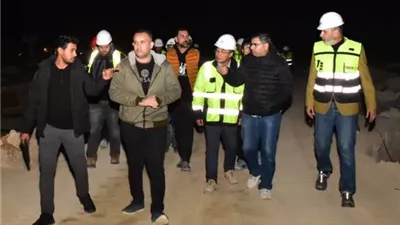 تفاصيل جولة ليلية لقيادات مدينة العلمين الجديدة على مشروع البحيرات صور