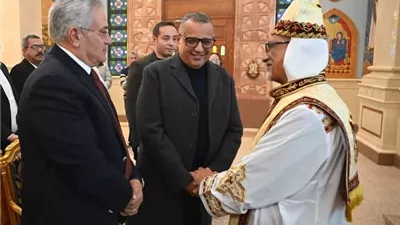 مبارك : يشهد قداس عيد الميلاد المجيد بكاتدرائية سيدة السلام بشرم