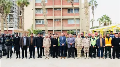 محافظ السويس يشهد بيانًا عمليًا لنجدة هدف حيوي بمحطة كهرباء عتاقة