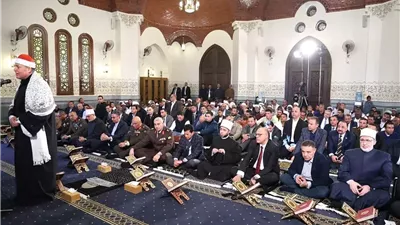 5 وزراء والمفتي يفتتحون مسجدين بالبحر الاحمر..صور