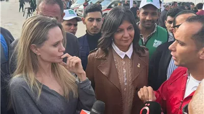 أنجلينا جولي تثمن الجهود المصرية في إستقبال المساعدات وإرسالها إلى غزة